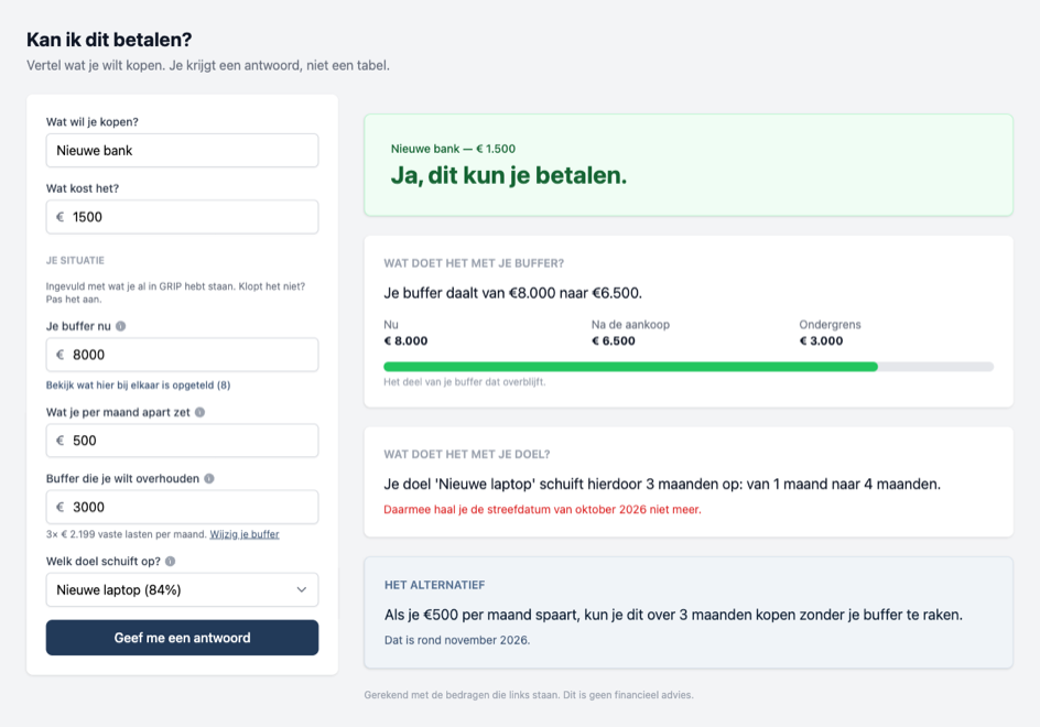 Kan ik dit betalen?